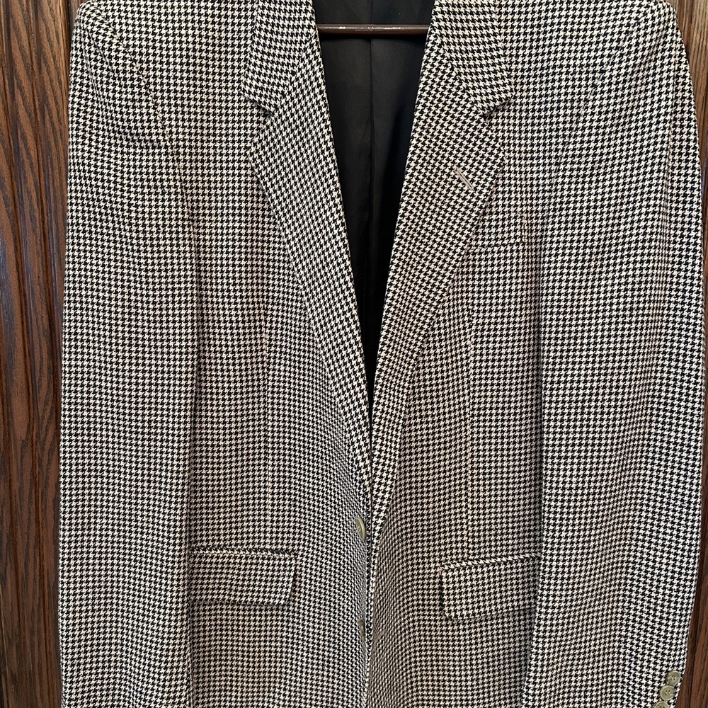 Vintage Members Only checked sport coat 42L